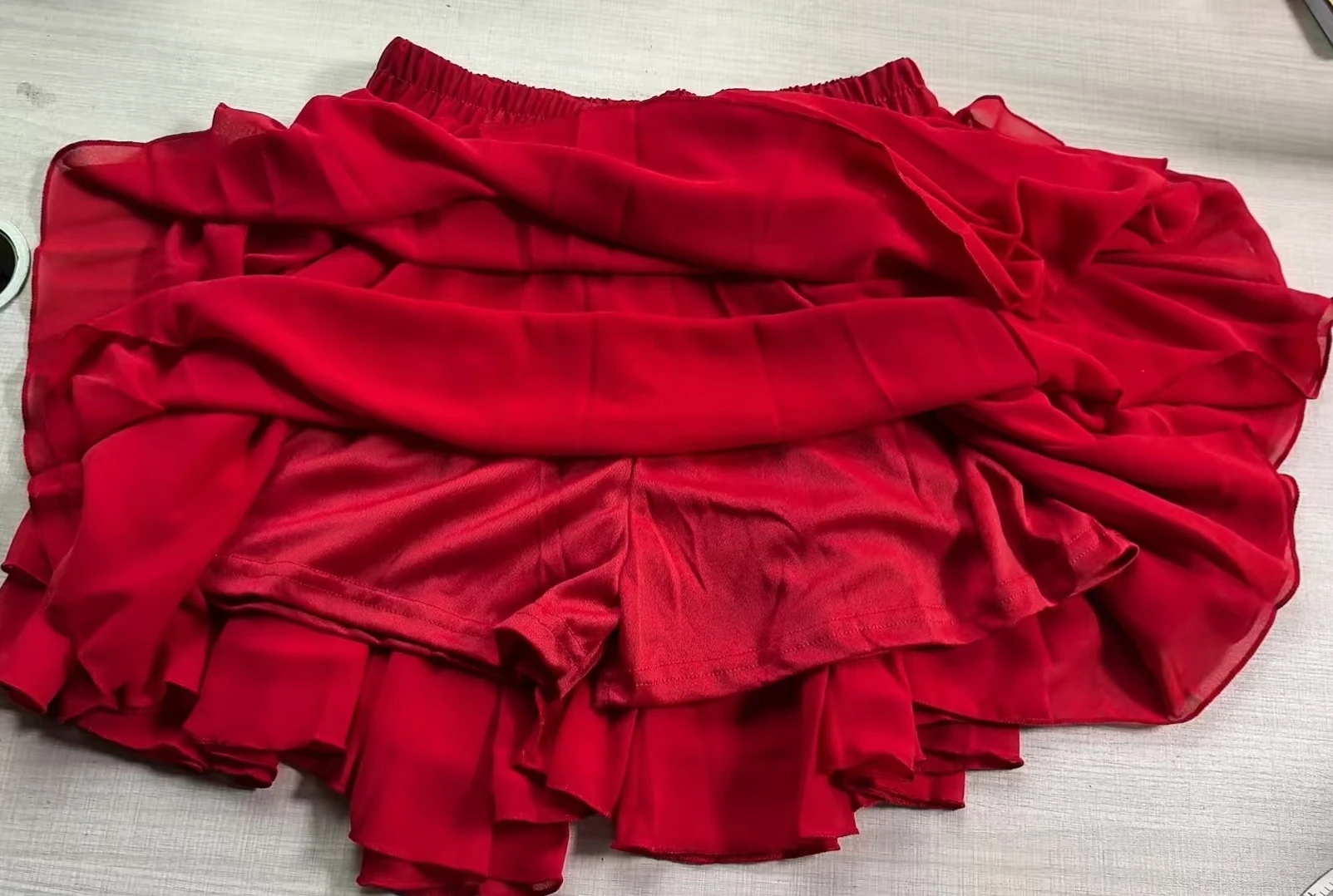 Elastic Waist Large Swing Yarn Have Safety Shorts Women Chiffon Skirt Fluffy Skirt Spring Summer Large Size Mini Sexy Bott Pants