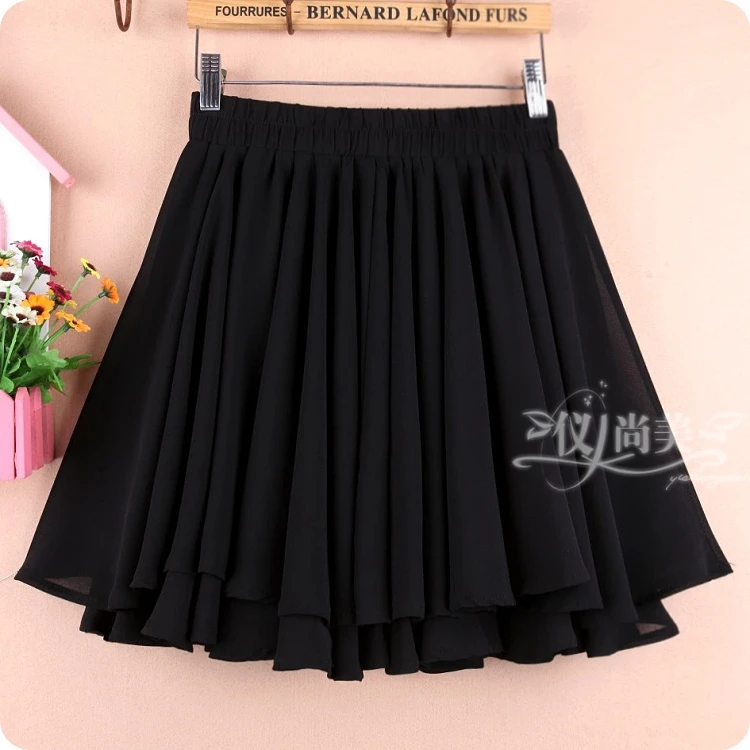 Elastic Waist Large Swing Yarn Have Safety Shorts Women Chiffon Skirt Fluffy Skirt Spring Summer Large Size Mini Sexy Bott Pants