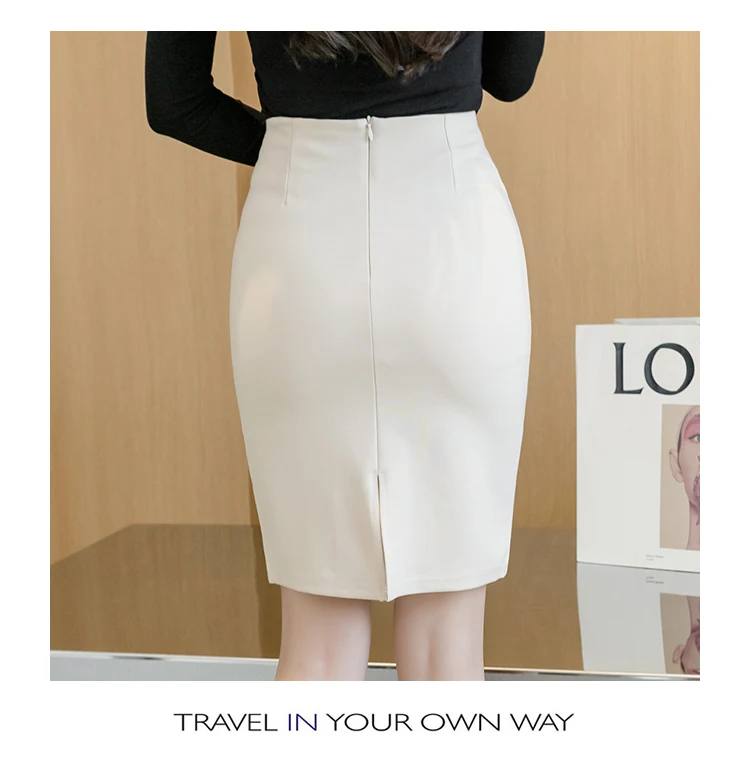 Oversized Women Office Pencil Skirts 2026 Elegant Fashion Autumn High Wiast Black Skirt Korean Style Winter Skinny Corset Skirt