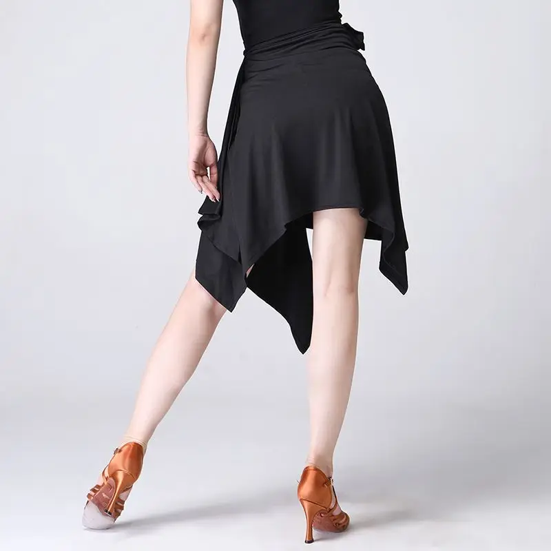 Latin Dance Apron Triangle Towel One-piece Adult Skirt Women Lace-up New Cha-cha Skirt Covering Hip ,Running Climbing Clothing