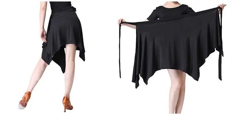 Latin Dance Apron Triangle Towel One-piece Adult Skirt Women Lace-up New Cha-cha Skirt Covering Hip ,Running Climbing Clothing