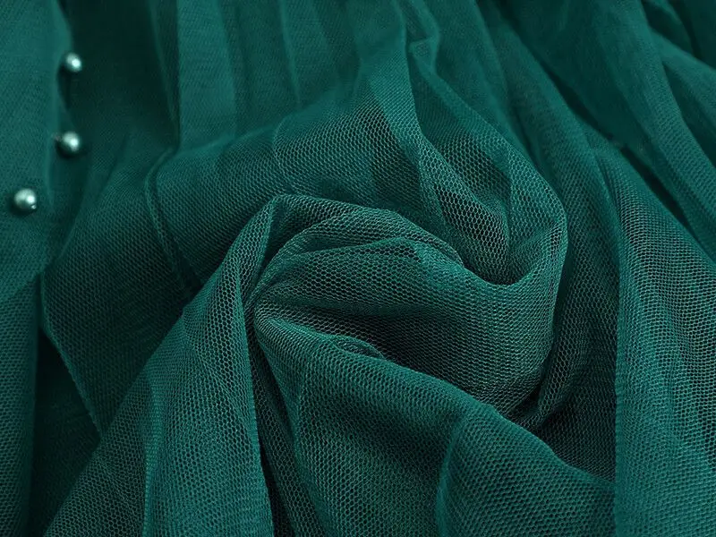 Chamliforve Women Tulle Mesh Skirt Elegant Elastic Waist Fairy Long A-line Tutu Skirt for Spring Summer High Waist Long Skirt