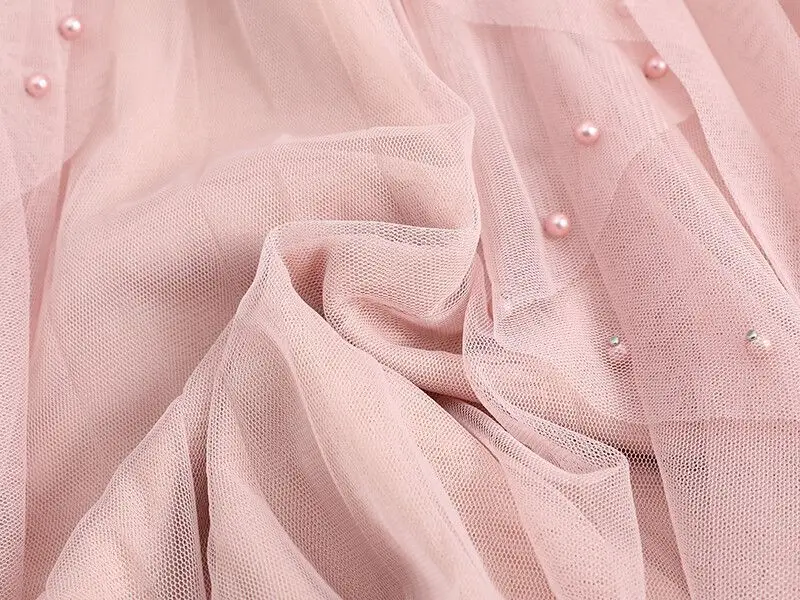 Chamliforve Women Tulle Mesh Skirt Elegant Elastic Waist Fairy Long A-line Tutu Skirt for Spring Summer High Waist Long Skirt