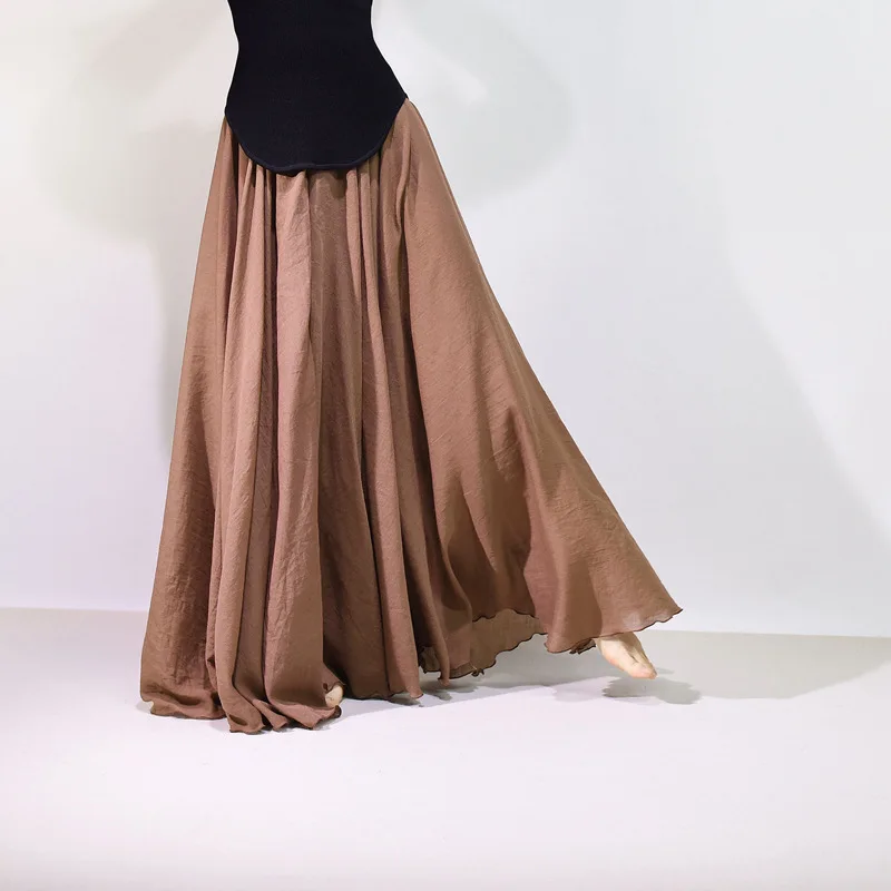 Sherhure 2026 Women Cotton And Linen Long Skirts Elastic Waist Pleated Maxi Skirts Beach Boho Vintage Summer Skirts Faldas Saia