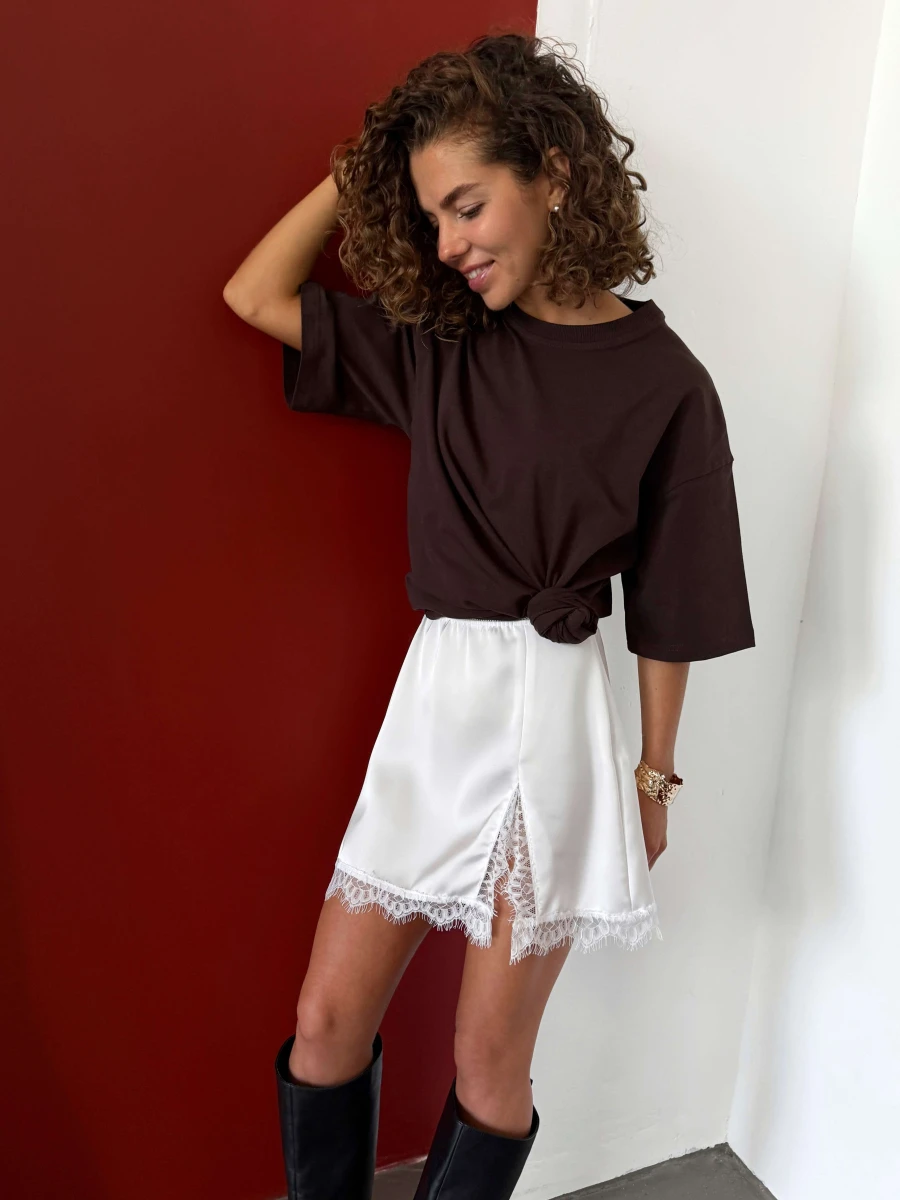 Hirisionsan A-line Spring Summer Satin Skirt Women Lace Female Clothes 2026 New Casual High Waist Elegant Basic Mini Skirts Y2k