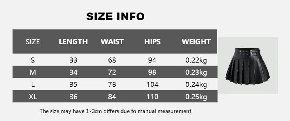 2026 New Women's Black Pu Leather Skirt High-waisted A-shaped Pleated Skirt