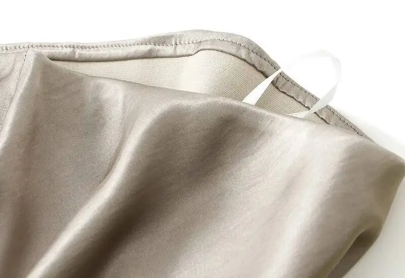 Women Summer Satin Long Skirt 2025 Trendy Elegant High Waist Solid Color Luxury Faldas
