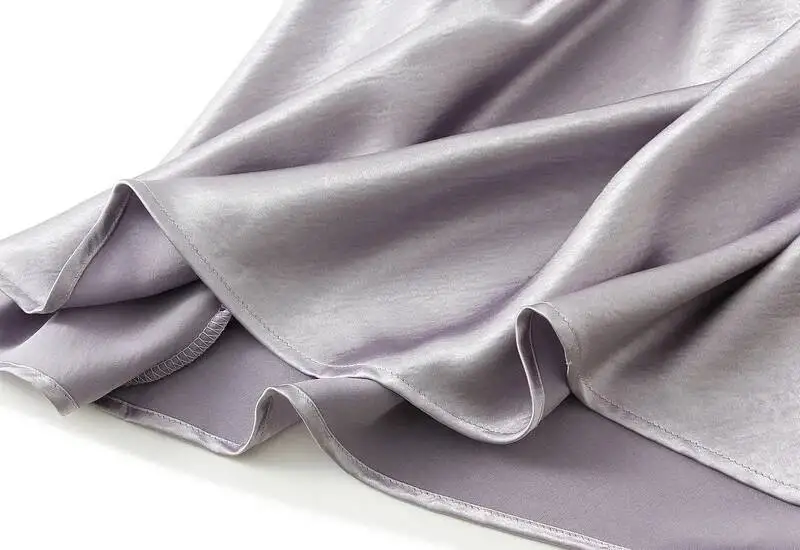 Women Summer Satin Long Skirt 2025 Trendy Elegant High Waist Solid Color Luxury Faldas