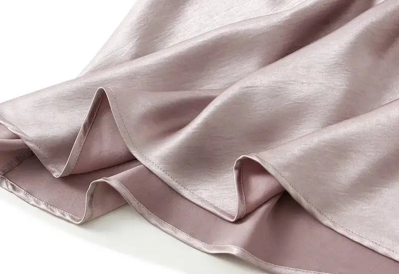 Women Summer Satin Long Skirt 2025 Trendy Elegant High Waist Solid Color Luxury Faldas