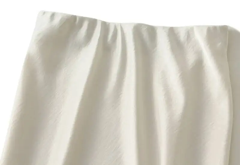 Women Summer Satin Long Skirt 2025 Trendy Elegant High Waist Solid Color Luxury Faldas
