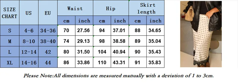 Women Polka Dot Satin Silk Midi Skirt Retro High Waist Lace Trim Long Skirts A Line Vintage Y2k Going Out Streetwear