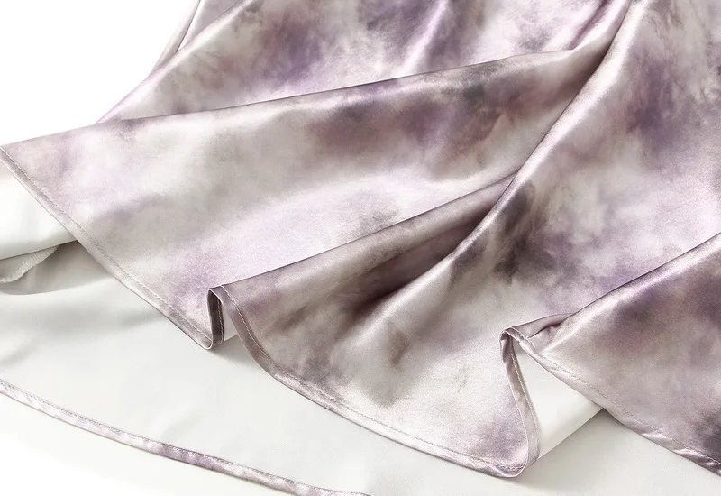New In Chinese Style Ink Print Satin Long Skirts Women's 2025 Spring Summer Elegant High Waist Faldas