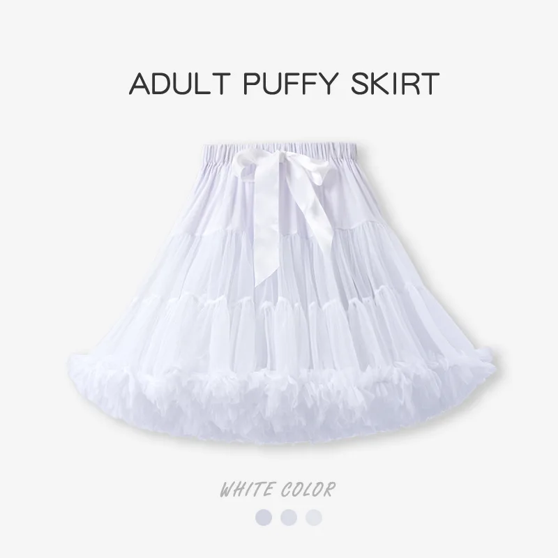 Women's Fluffy Tulle Tutu Skirt Ballerina Pettiskirt for Girls Ballet Puffy Skirt Under Wedding Dress PP001 Hot Selling