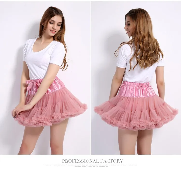 Women's Fluffy Tulle Tutu Skirt Ballerina Pettiskirt for Girls Ballet Puffy Skirt Under Wedding Dress PP001 Hot Selling