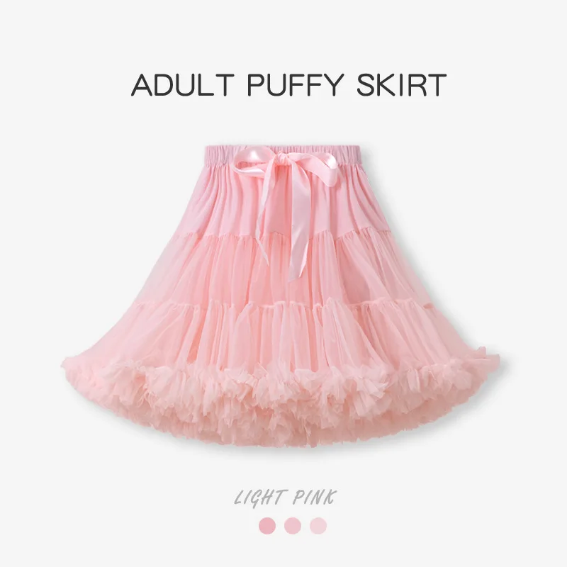 Women's Fluffy Tulle Tutu Skirt Ballerina Pettiskirt for Girls Ballet Puffy Skirt Under Wedding Dress PP001 Hot Selling