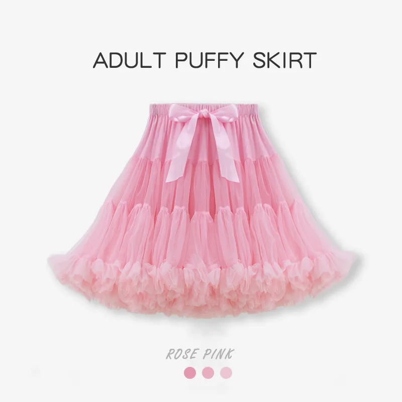 Women's Fluffy Tulle Tutu Skirt Ballerina Pettiskirt for Girls Ballet Puffy Skirt Under Wedding Dress PP001 Hot Selling