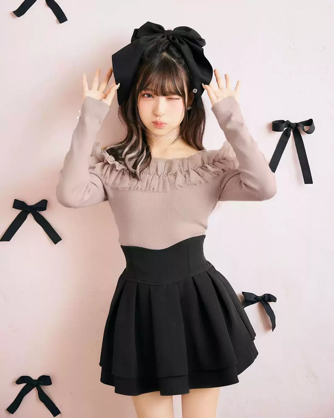 Japanese Skirts Mine Series Mass-produced Sweet Ruffle Pleated Plaid Skirt Women High Waist Slim Student Girl Skirt Culottes