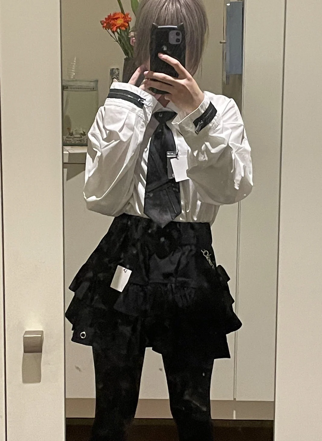 Japanese Harajuku Punk College Style Plaid Cake Ultra Short Skirt Subculture Y2k Girl Autumn High Waist Mini Skirt with Waistbag