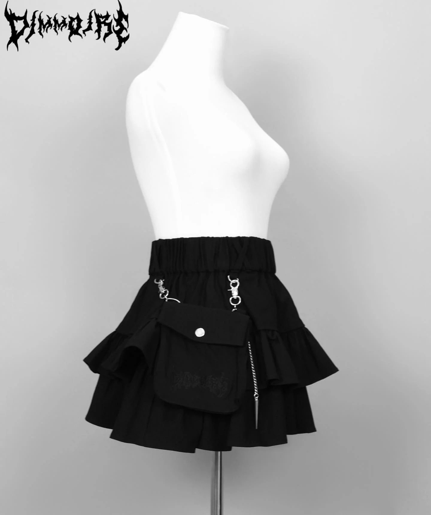 Japanese Harajuku Punk College Style Plaid Cake Ultra Short Skirt Subculture Y2k Girl Autumn High Waist Mini Skirt with Waistbag