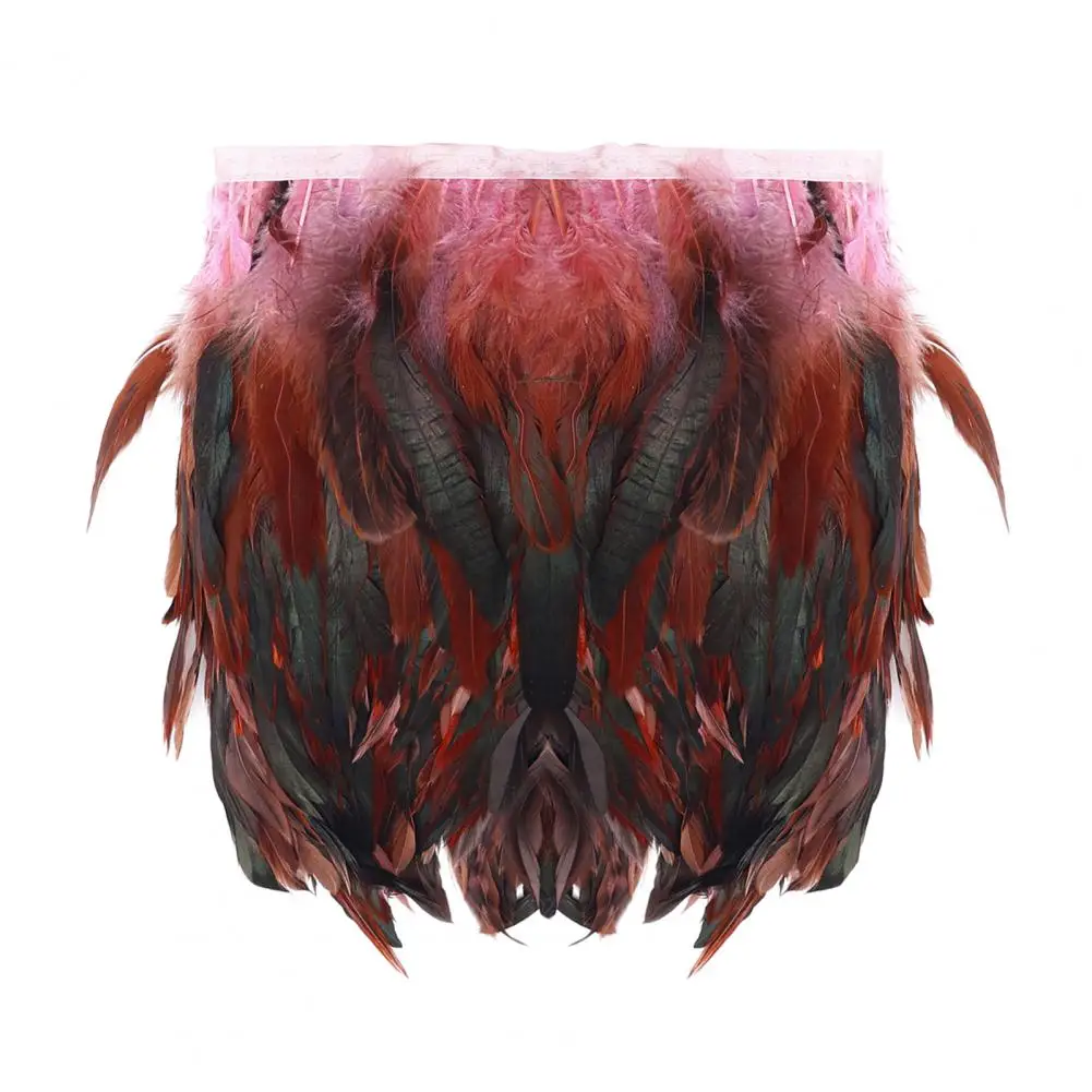 Womens Faux Feather Mini Skirt Elastic Mid Waist A-line Skirt Ladies Mardi Gras Outfit Festivals Carnival Dance Party Supplies