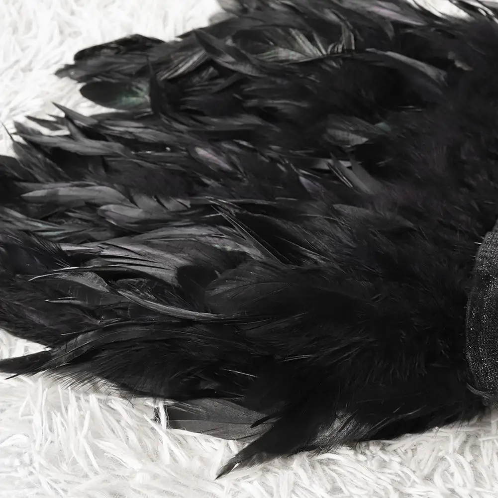 Womens Faux Feather Mini Skirt Elastic Mid Waist A-line Skirt Ladies Mardi Gras Outfit Festivals Carnival Dance Party Supplies