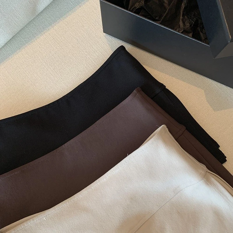 Gidyq Women Sexy Mini Skirts Summer Korean Fashion Female Slim Slit Skirts Y2K Casual All Match Student A Line Skirt New