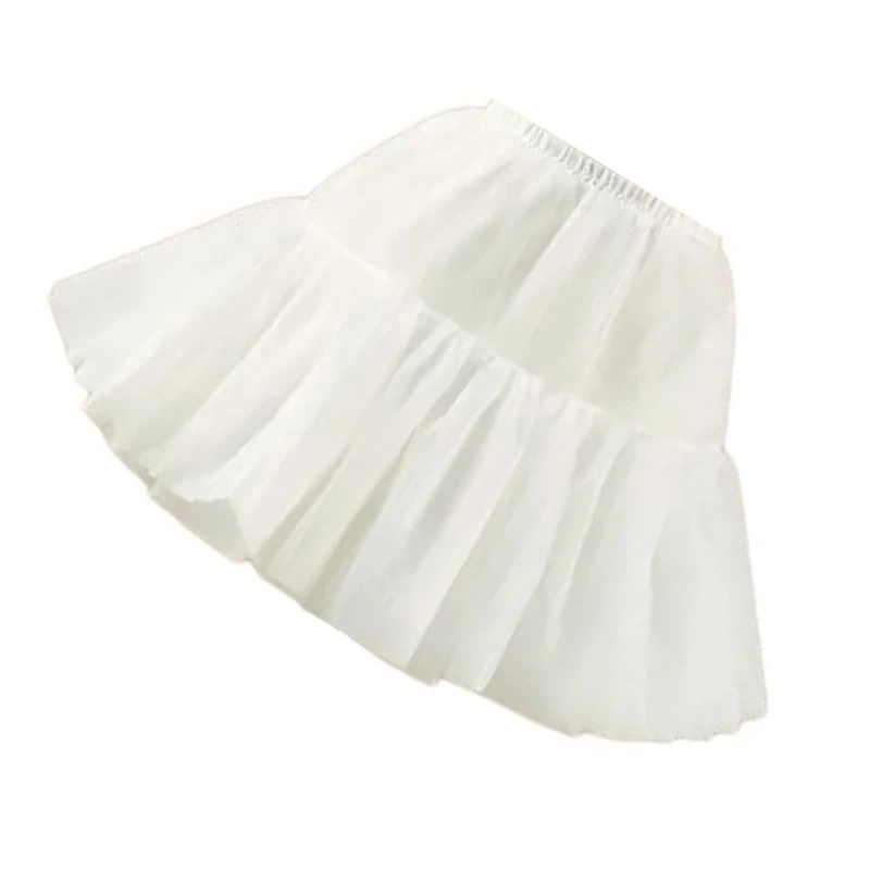 Women 25/35/45cm Skirt 1950s Bubble Skirt Double Layer Pleated Ruffled Petticoat Underskirt for Costume Party