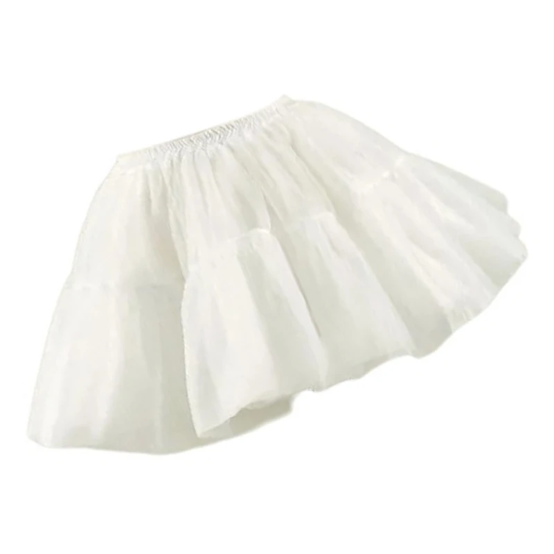 Women 25/35/45cm Skirt 1950s Bubble Skirt Double Layer Pleated Ruffled Petticoat Underskirt for Costume Party