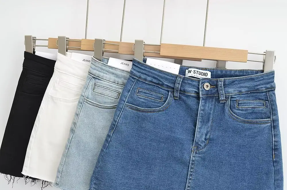 Mini Denim Skirt With Pockets Y2k Streetwear Sexy High Waist Vintage Jean Coquette Shorts Skirt For Women Summer 2023