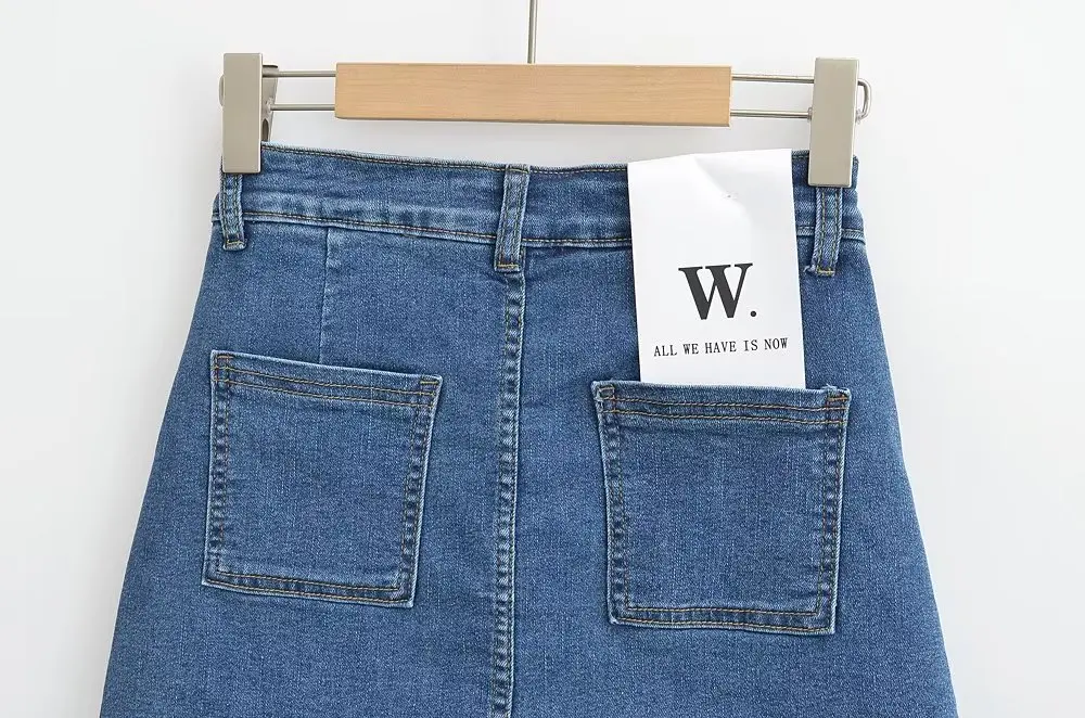 Mini Denim Skirt With Pockets Y2k Streetwear Sexy High Waist Vintage Jean Coquette Shorts Skirt For Women Summer 2023