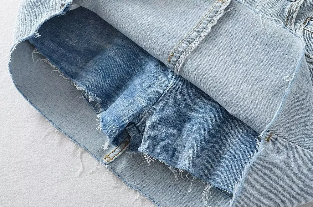 Mini Denim Skirt With Pockets Y2k Streetwear Sexy High Waist Vintage Jean Coquette Shorts Skirt For Women Summer 2023