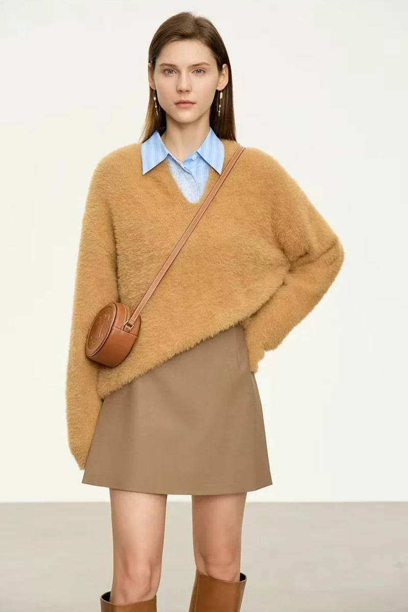 Women Simple Casual Shorts Skirts Korean High Waist Office Lady Commuting Straight A Line Skirts Solid All Match Female Skirts