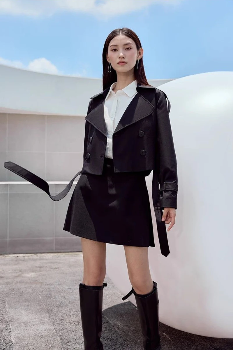 Women Simple Casual Shorts Skirts Korean High Waist Office Lady Commuting Straight A Line Skirts Solid All Match Female Skirts