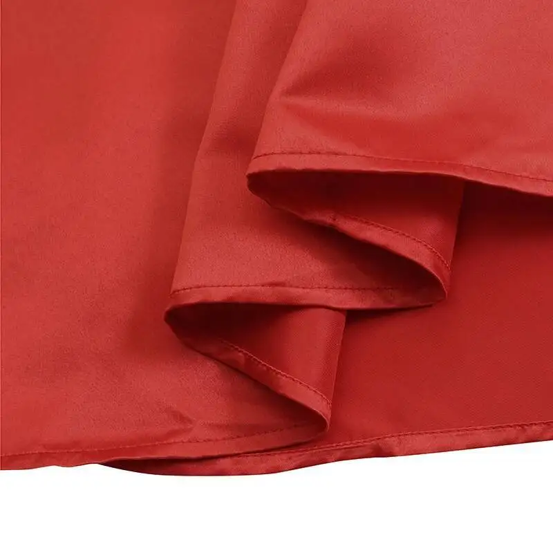 Bohemian Women Satin Silk Long Skirts Cotton Solid Elegant Loose Sundress Femme Elastic Waist Oversized Casual Dresses ONSJ