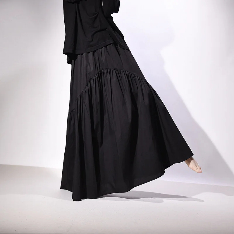 Real Photo Good Quality Women Summer Cotton Elegant White Long Skirts High Waist A-Line Boho Maxi Skirts Faldas Femme Streetwear