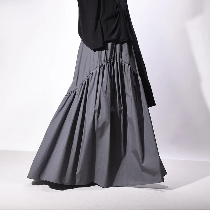 Real Photo Good Quality Women Summer Cotton Elegant White Long Skirts High Waist A-Line Boho Maxi Skirts Faldas Femme Streetwear