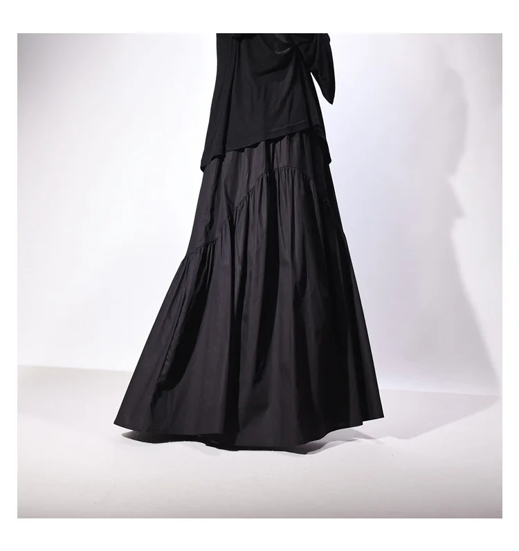 Real Photo Good Quality Women Summer Cotton Elegant White Long Skirts High Waist A-Line Boho Maxi Skirts Faldas Femme Streetwear