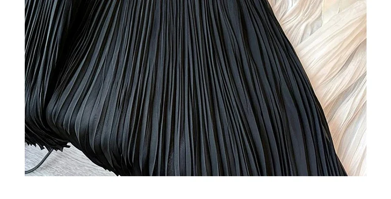 Women French Vintage Old Money Midi Patchwork Pleated Party Skirt Aesthetic Evening Coquette Luxury Elegant Design Wrap Skirt