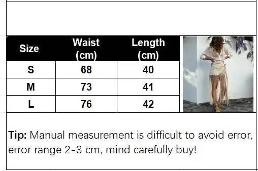Embroidered Tassel Hem Skirt Elegant Women's Lace Up Mesh Hollow Out Short Skilt 2026 Summer New Chic Female Beach Holiday NT8W
