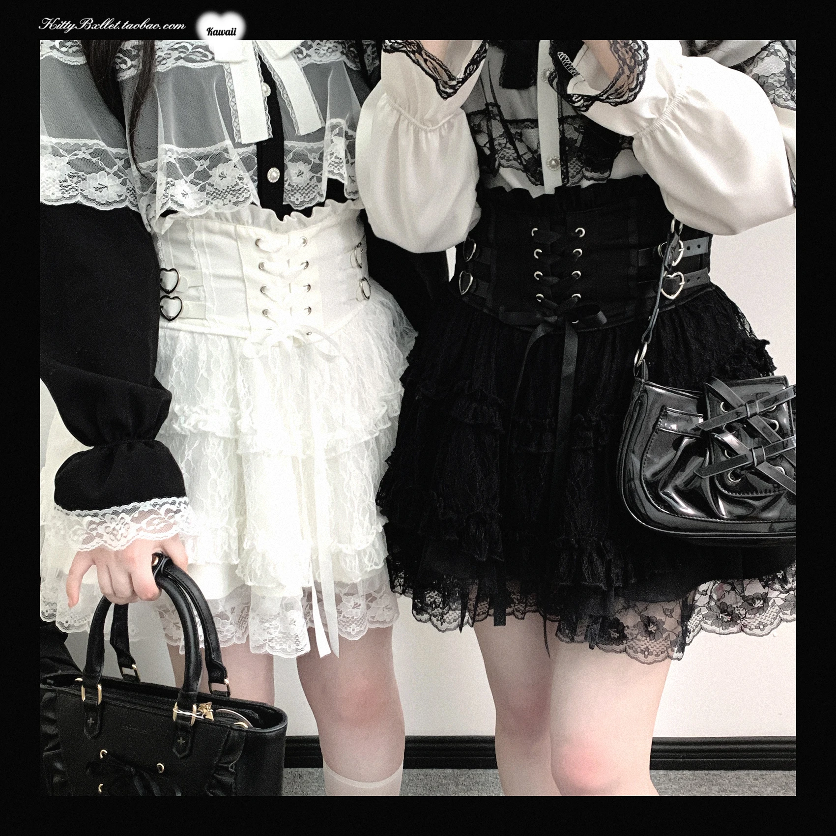 Japanese Original Lolita Lace Ruffle Edge Tied Bow High Waist Mini Skirt Spring Summer New Slim Waist Sweet Girl Y2k Skirt