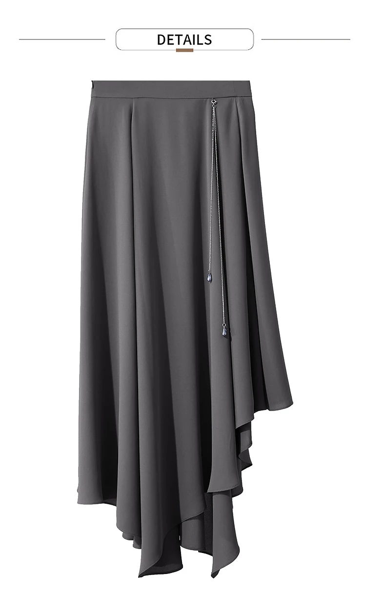 AMII Minimalist Office Lady Skirts Women 2026 New Summer Solid Loose Asymmetric Large A-line Skirt Female Fashion 12542168