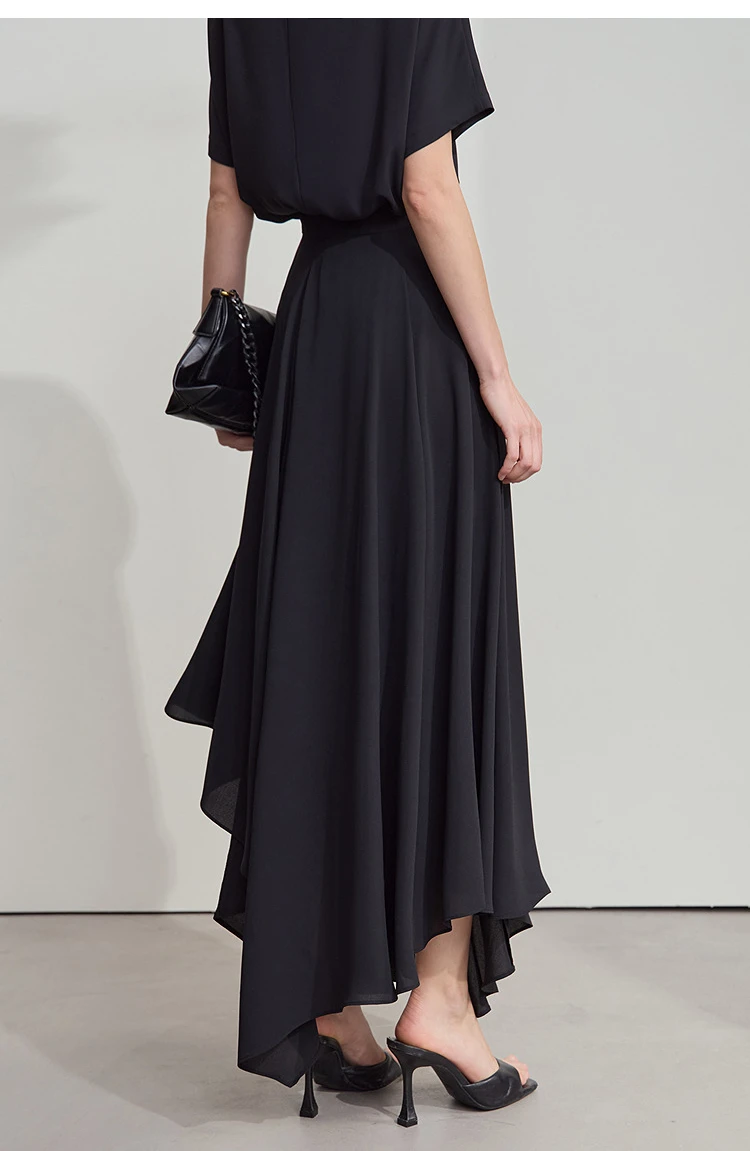 AMII Minimalist Office Lady Skirts Women 2026 New Summer Solid Loose Asymmetric Large A-line Skirt Female Fashion 12542168