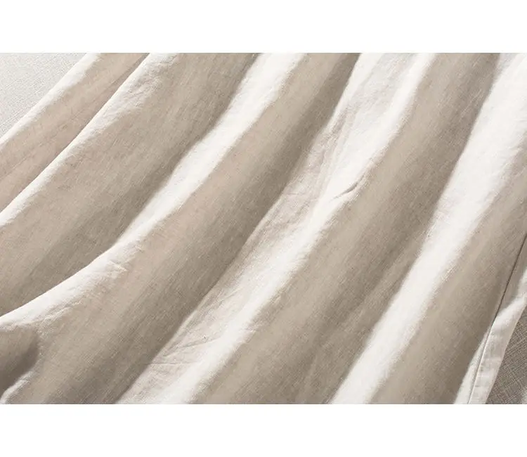 Women's Basical Cotton Linen Skirts Spring Summer Fashion Good Quality Simple Solid Color High Waist A-line Vintage Dress Female