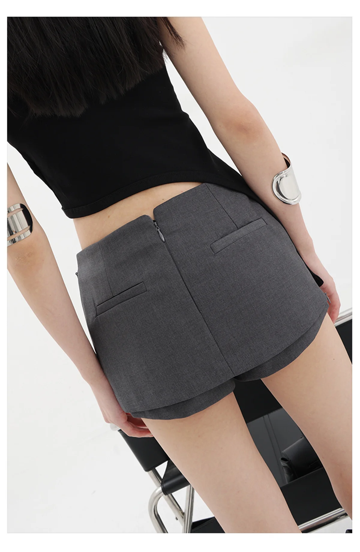 Black mini skirts for woman y2k Summer clothes 2025 pencil skirt low rise korean fashion skirt japanese micro skirts with shorts