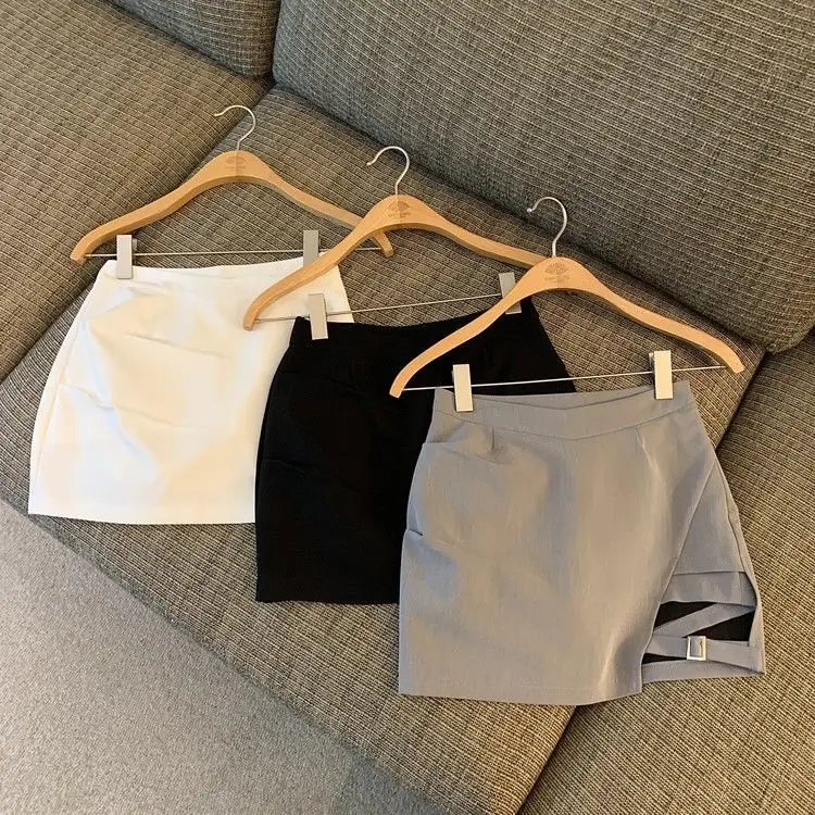 Y2K Fashion Irregular Mini Skirt for Women Korean High Waist Streetwear Slim Skirts Summer Sexy Tight Female A Line Skirts