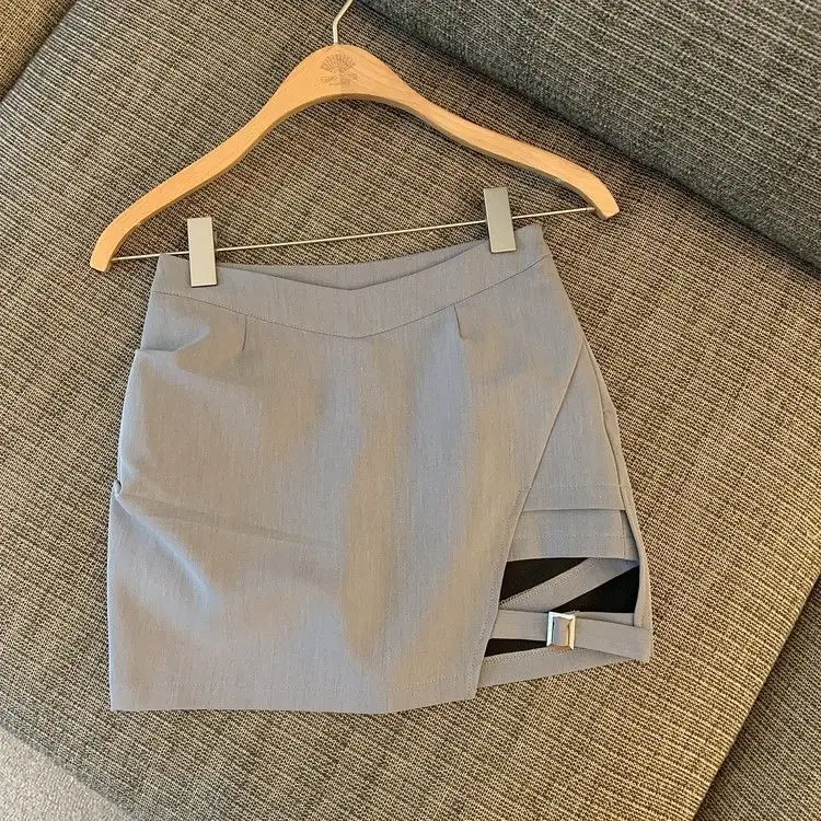 Y2K Fashion Irregular Mini Skirt for Women Korean High Waist Streetwear Slim Skirts Summer Sexy Tight Female A Line Skirts