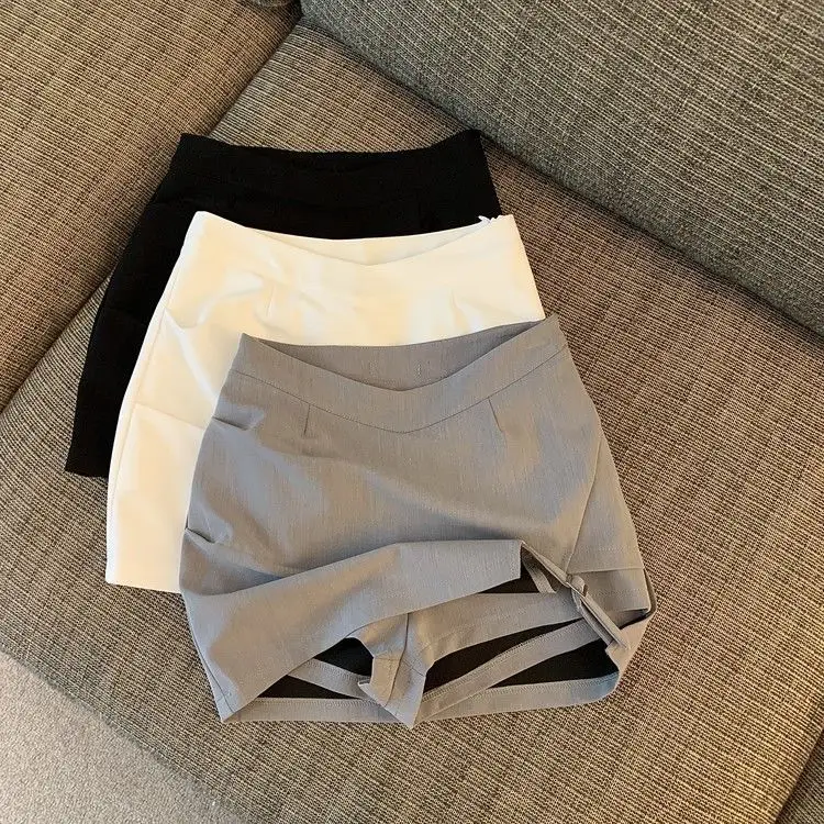 Y2K Fashion Irregular Mini Skirt for Women Korean High Waist Streetwear Slim Skirts Summer Sexy Tight Female A Line Skirts