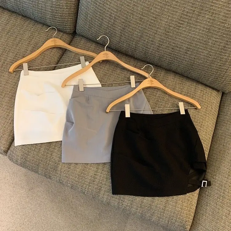 Y2K Fashion Irregular Mini Skirt for Women Korean High Waist Streetwear Slim Skirts Summer Sexy Tight Female A Line Skirts