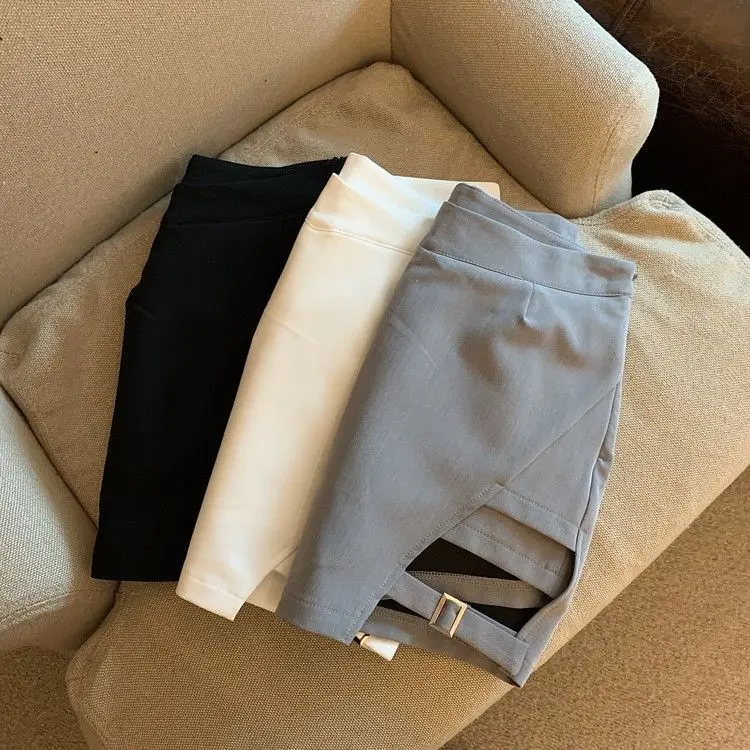 Y2K Fashion Irregular Mini Skirt for Women Korean High Waist Streetwear Slim Skirts Summer Sexy Tight Female A Line Skirts