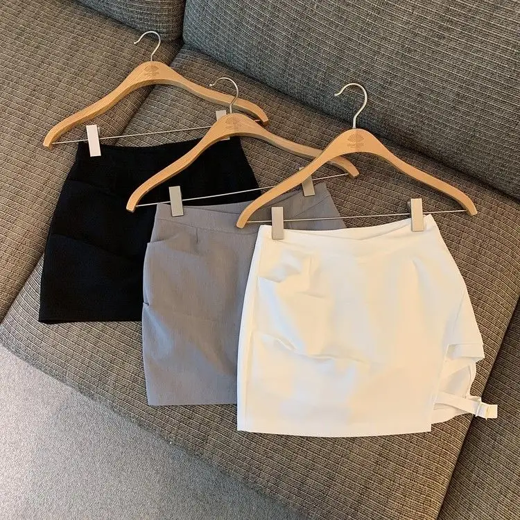 Y2K Fashion Irregular Mini Skirt for Women Korean High Waist Streetwear Slim Skirts Summer Sexy Tight Female A Line Skirts
